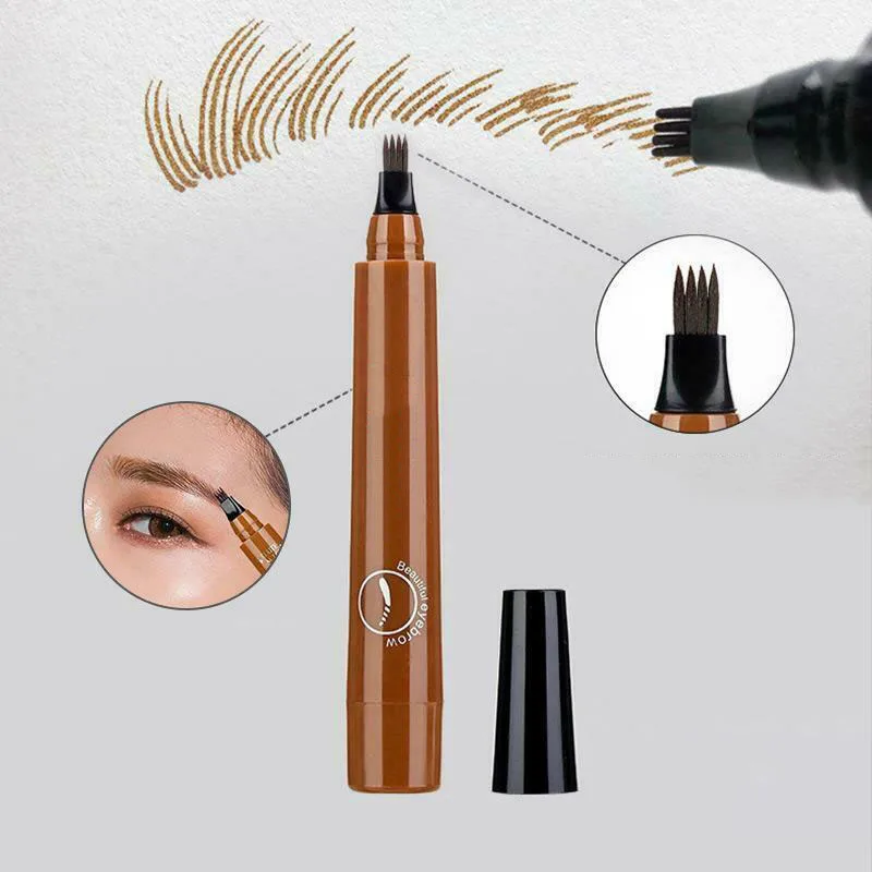 

Microblading Eyebrow Pen Fork Tip Eyebrow Tattoo Pencil Natural Waterproof Long Lasting Eye Brow Tint, Multi-colored