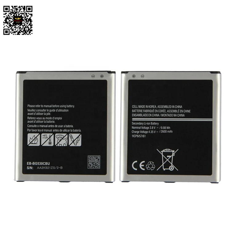 

Mobile phone battery for samsung EB-BG530BBE For Samsung Galaxy Grand Prime J2 Prime G530 J500 J3 2016 J320 G550 2600mAh factory