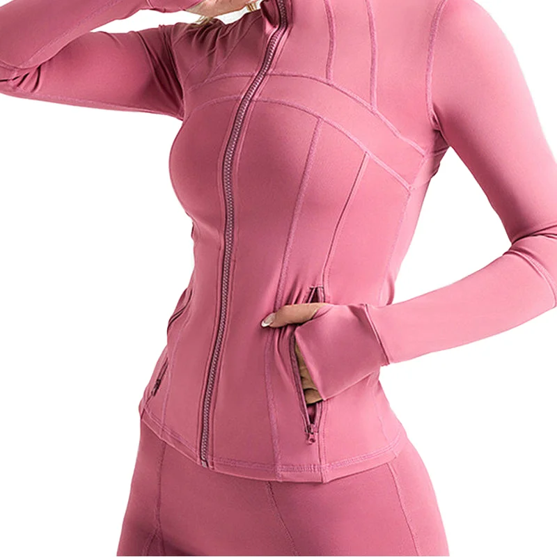 Long Sleeve Zipper款High Elasticity瑜伽Top