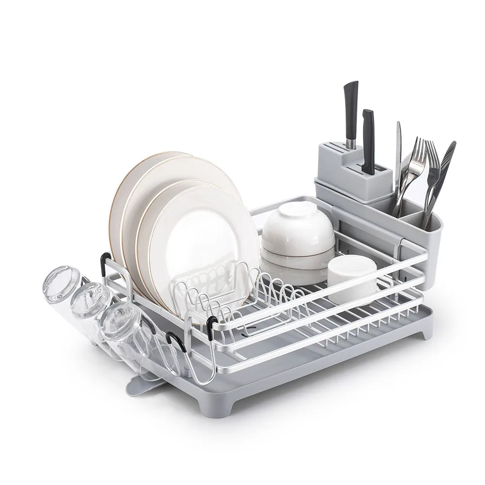 

Kitchen Dish Rack Aluminum Alloy Drain Storage Shelf Tray kitchen accessories