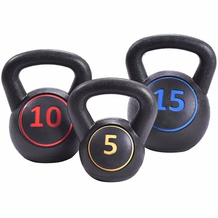 

Gym fitness equipment cast iron rubber-coated competition kettlebell, Customized color accept