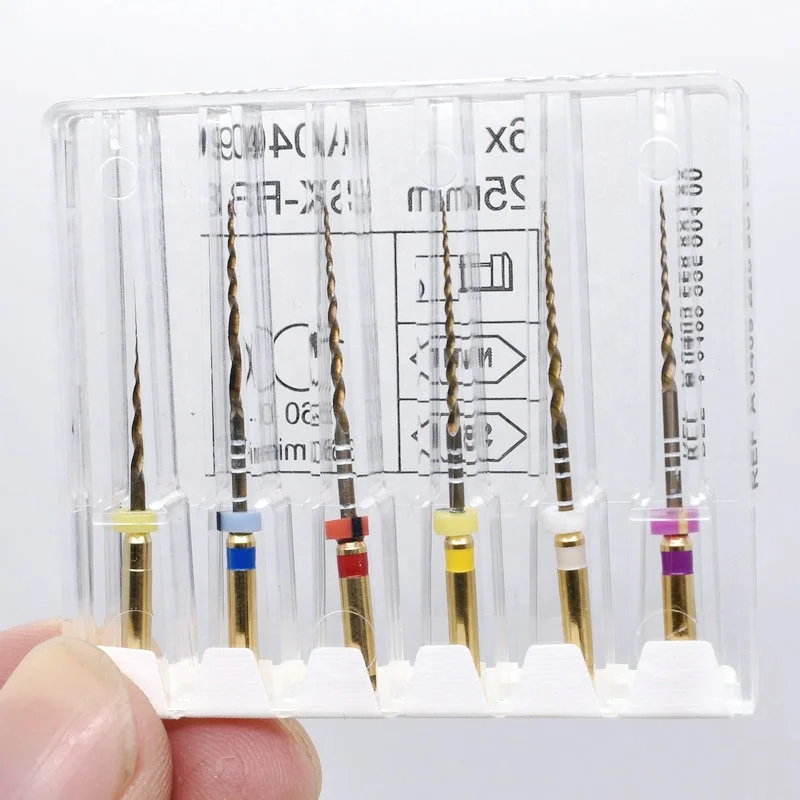 
Dental superfiles gold flexible files heat acticvation root canal files 25mm niti instrument SX-F3 dentistry tool instrument 