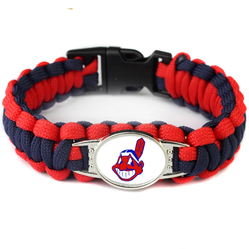 

Silver-plated MLB Cleveland Indians championship Survival bracelet