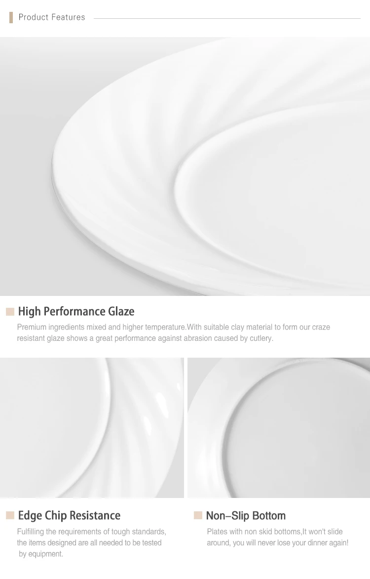 product-Two Eight-Wholesale White Plates Sets Dinnerware, Hotel And Restaurant Tableware, Crockery P-2