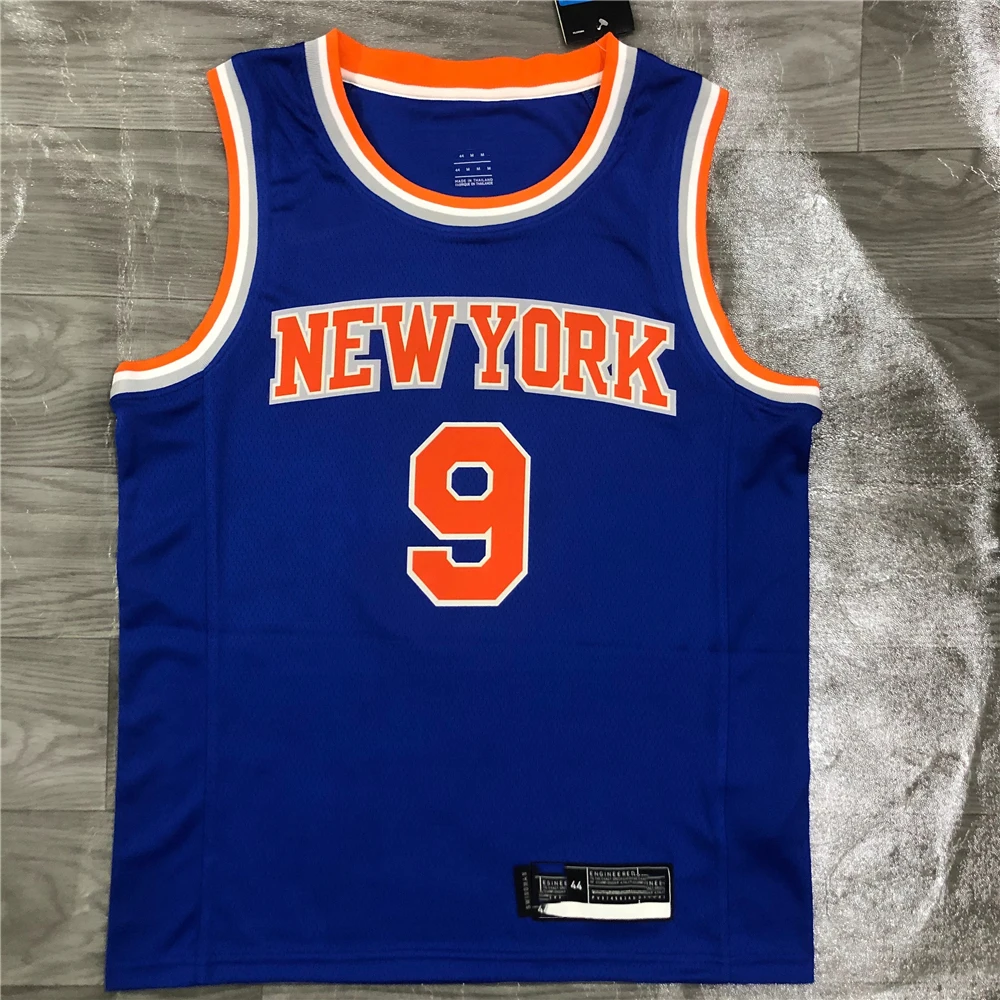 

2021 Best Quality Men's York Branded Knicks Barrett Fast Break Player Basketball Jersey Anthony 7# Rose 4# Uniform, As picture