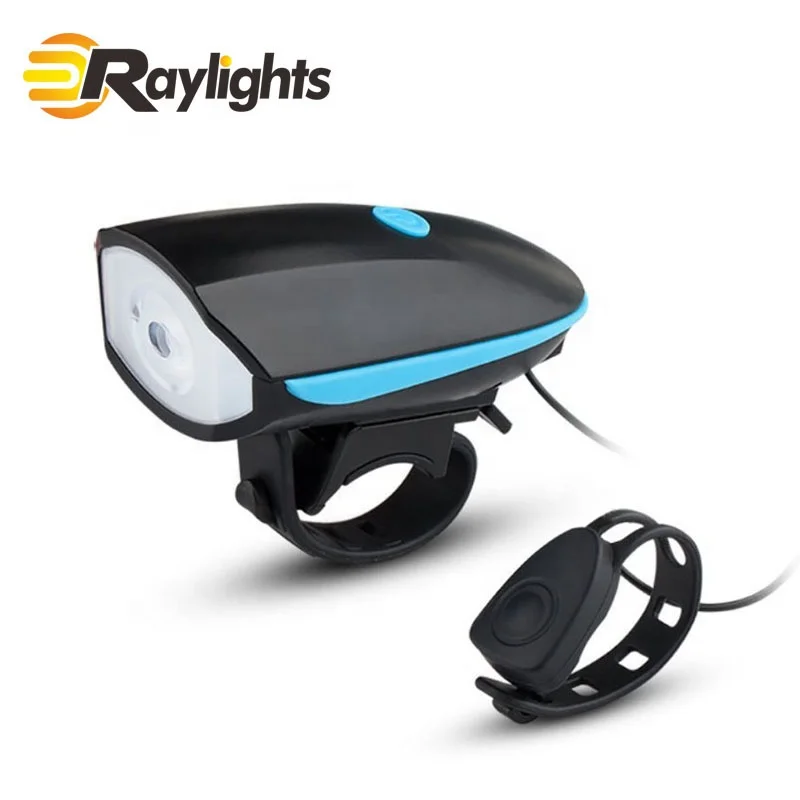 

Mountain bike light car headlights light flashlight USB charging with horn bell riding equipment accessories, Black