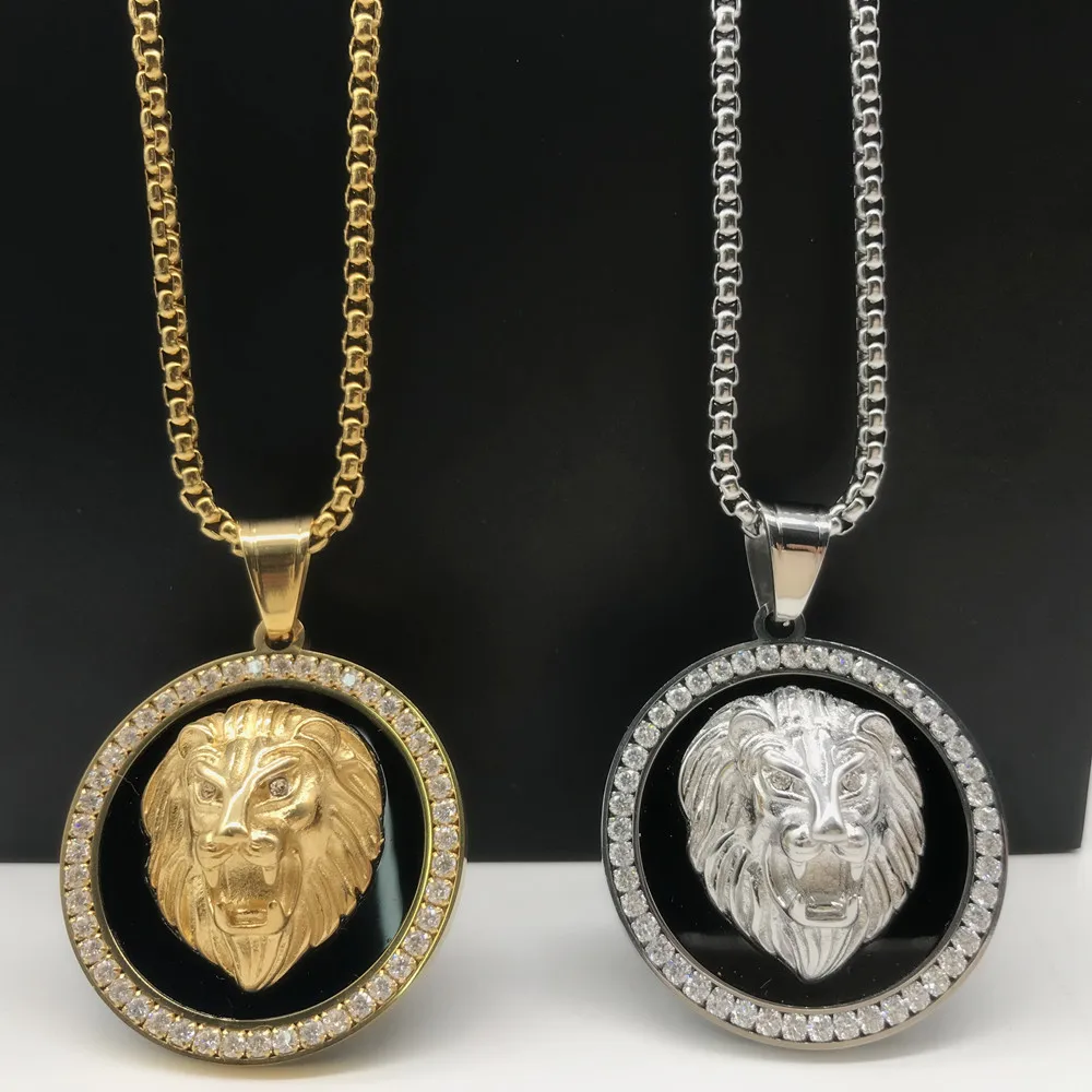 

Stainless steel pendant best selling products 2021 in usa amazon fashion 18k gold plated jewelry lion pendant, Gold,silver