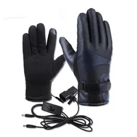 

N315 PU Leather 12V-72V Winter Electric Thermal Gloves Heated Gloves Battery Powered Waterproof Motorcycle Gloves