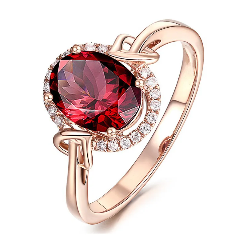 

2022 New Cubic Zirconia Promise Red Gemstone Ring jewelry, As the picture