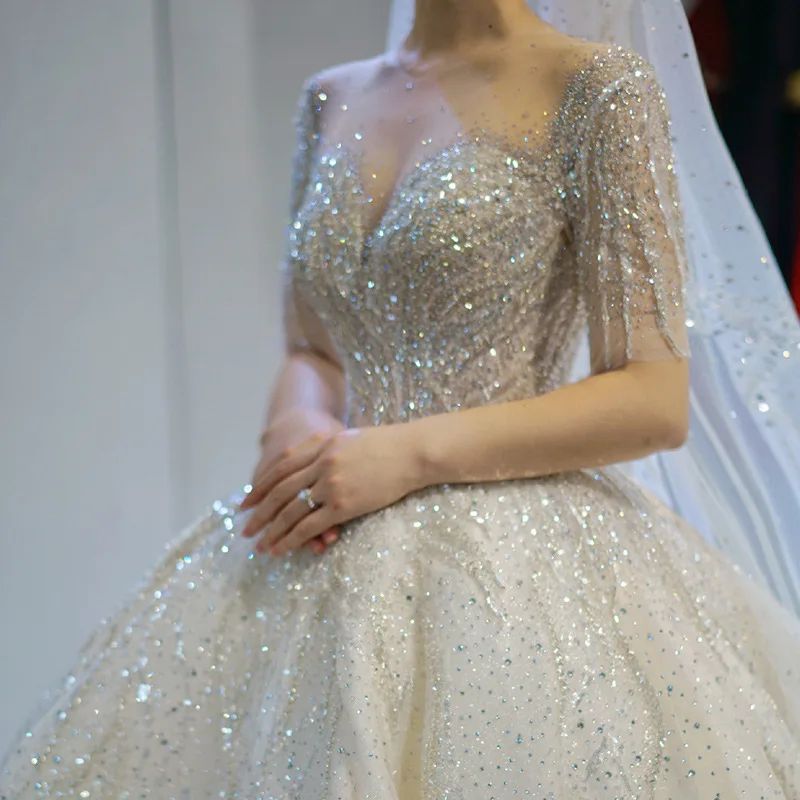 

Lace elegant wedding dress Sleeves Bridal Gown Off Shoulder wedding dresses from china, White