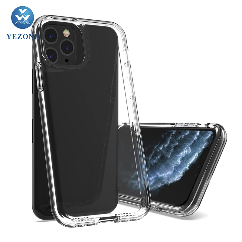 

Transparent Smart Custom High Clear Back Cover Two-In-One Mobile Cell Phones Case For iPhone SE 6 7 8 X XS XR 11 Pro Max 12 Mini