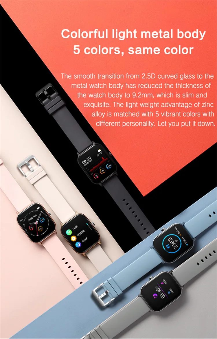 P8 Smart Watch Wristband Men Women Sport Clock Heart Rate Monitor Sleep ...