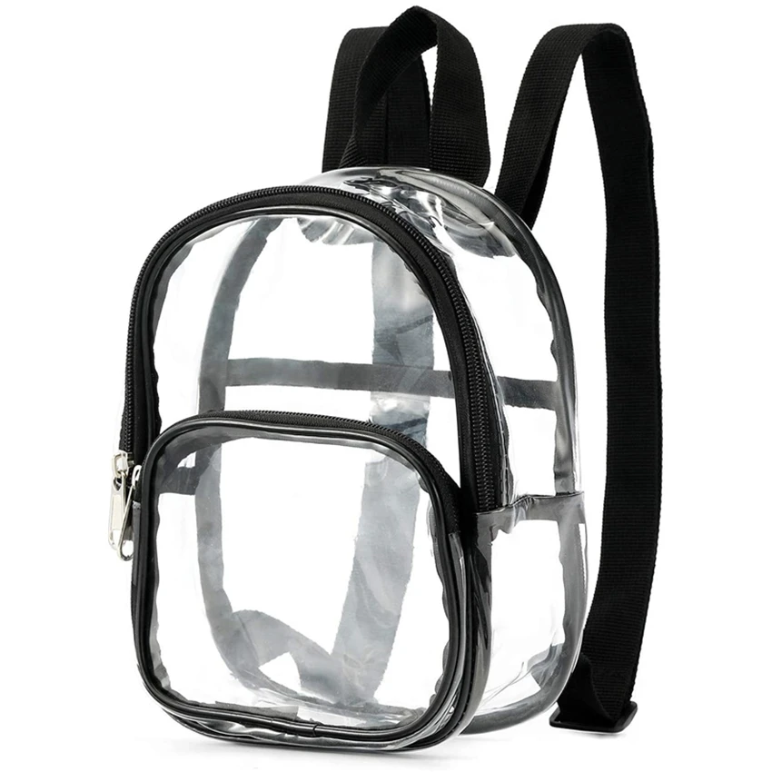 

Premium Water proof Transparent Mini Backpack, Black