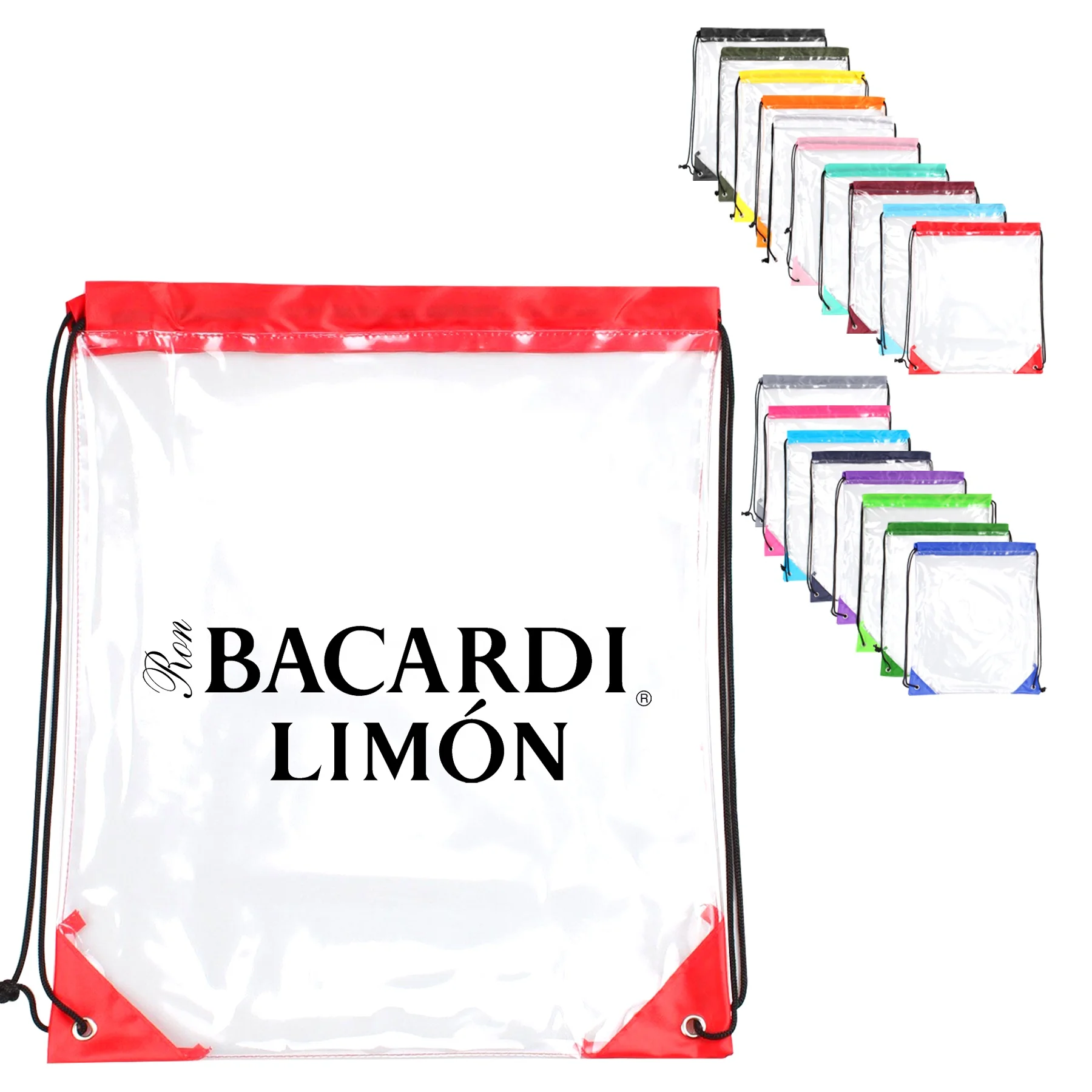 

2020 Hot Sale China Factory Low Price Transparent Custom Logo Clear Drawstring Bag Pvc