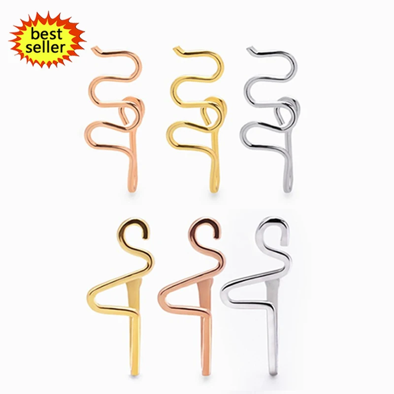 

Hot Sell Fashion Nose Cuff Non Piercing Nose Ring Snake Shape Non Pierced Nose Clip Sexy Body Jewelry