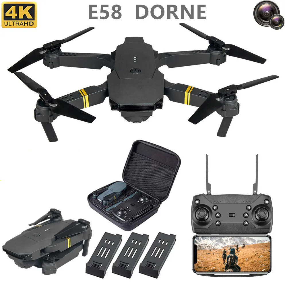 

Dropshipping 720p remote control toys drone professional hd 4K camera gps folding rc long distance e58 mini drones with camera