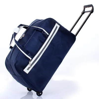 

V265 Factory customized durable leather trolley bags wheeled duffle bags luggage travel bags with wheels