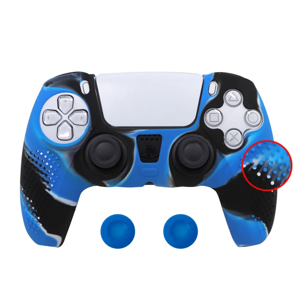 

Professional Custom Dustproof Game Accessories Skin Cover Anti slip Silicone Dualshock Case For PS5 Controller