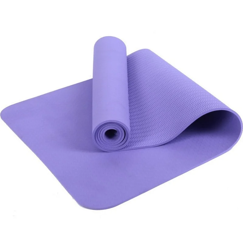 

2021 hotsell customized logo eco friendly 4mm 6mm 8mm 10mm non-slip TPE yoga mat for workout with carrying strap