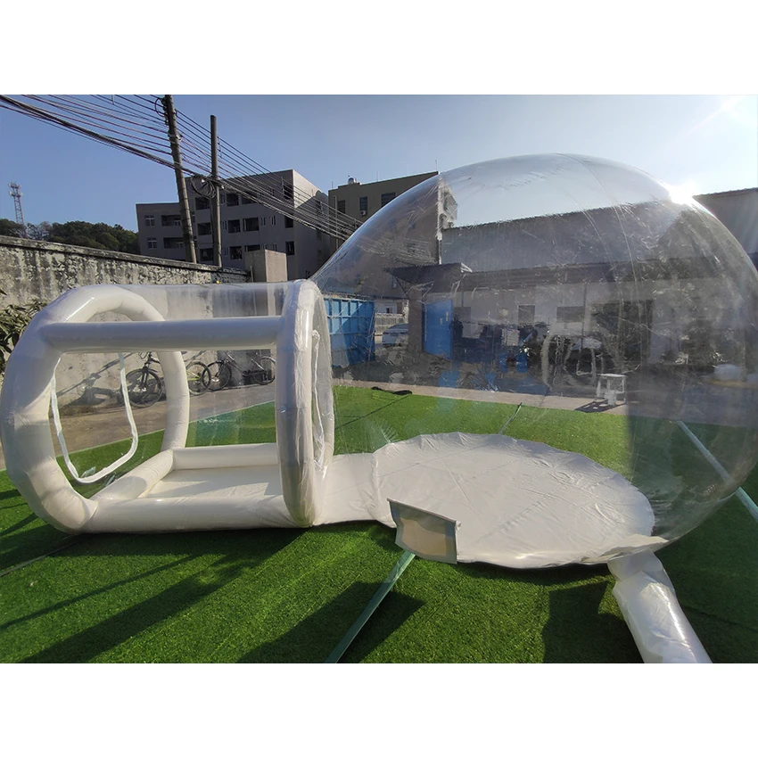 

Air Tight Customized Inflatable Bubble Camping Tent Outdoor Transparent Single Tunnel Luxury Family Camping Tent, White /clear or customized