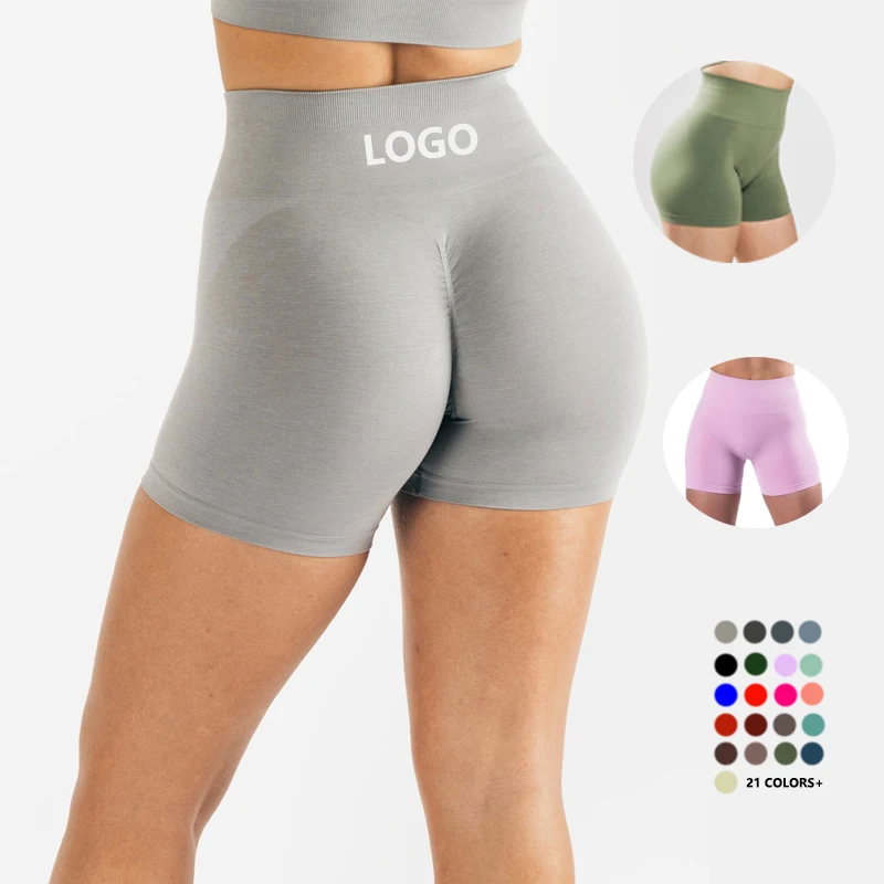 

Custom High Waist Scrunch Yoga Shorts Fitness Running yoga short Seamless Butt Lift gym shorts Biker Yoga Shorts For Women