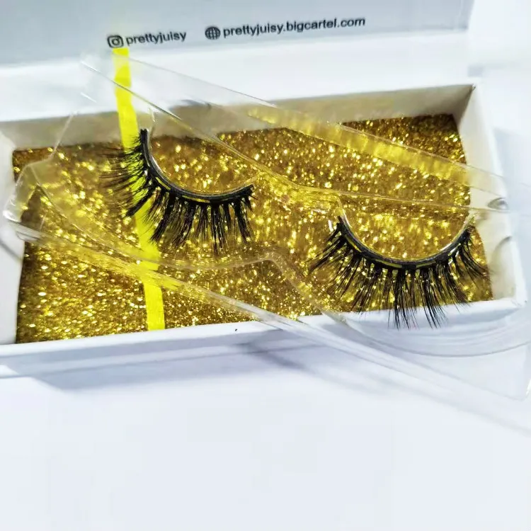 

Provide label packaging 3D mink Magnetic Eyelashes 5 magnets with eyeliner, Natural black
