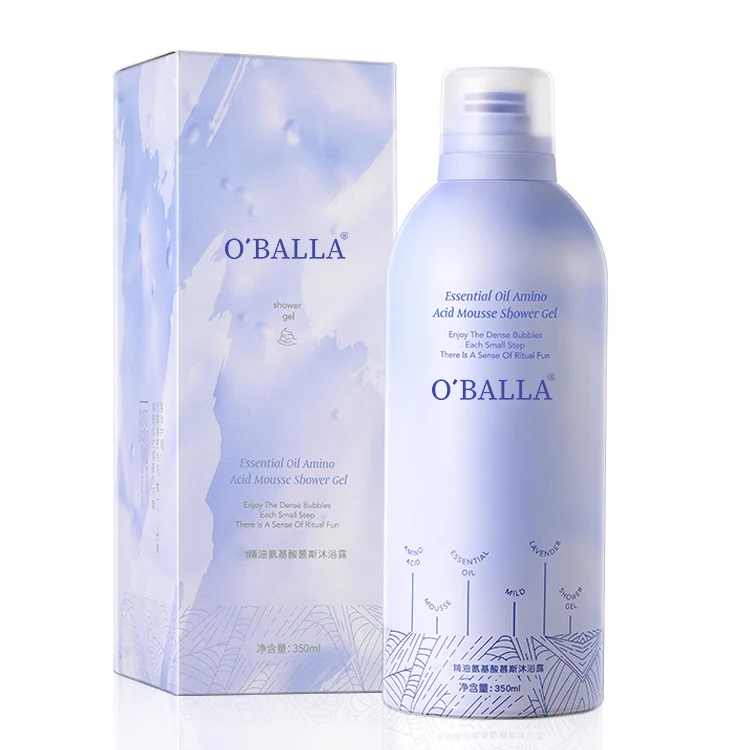 

Brightning Moisturizing Shea Butter Lavender Essential Oil 350ml Organic Mousse Amino Acid Body Wash