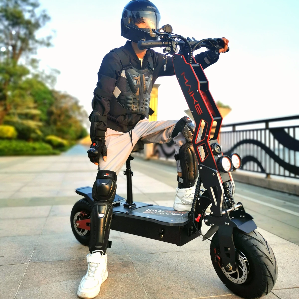 

New arrival long range 11 inch fat tire dual motor 5000w electric scooter for adults