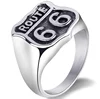 European and American Personality Ring Titanium Steel Men's Retro Ring Cast Ring on American Highway 66