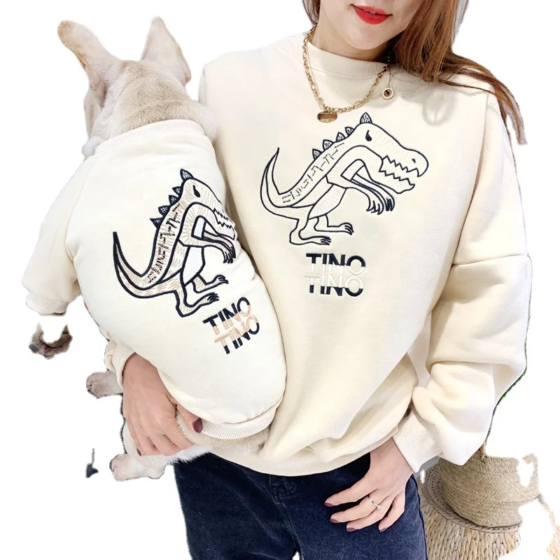 

Autumn and winter plus velvet dog two-legged matching dog and owner clothes cat cotton corgi dog clothes, 5 colors