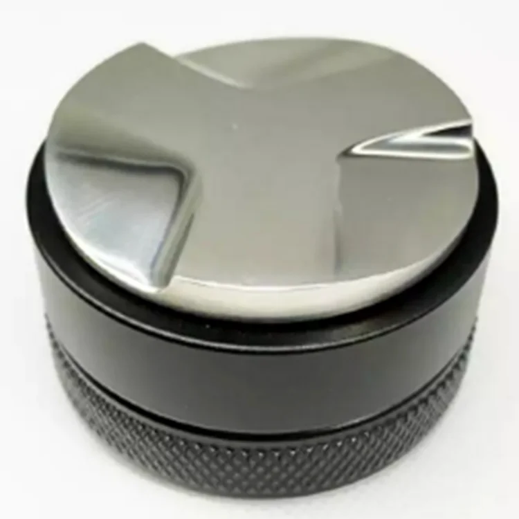 

51/54/58mm Stainless Steel Coffee Tamper Calibrated Pressure Coffee Bean Press Flat Base for Espresso, Black