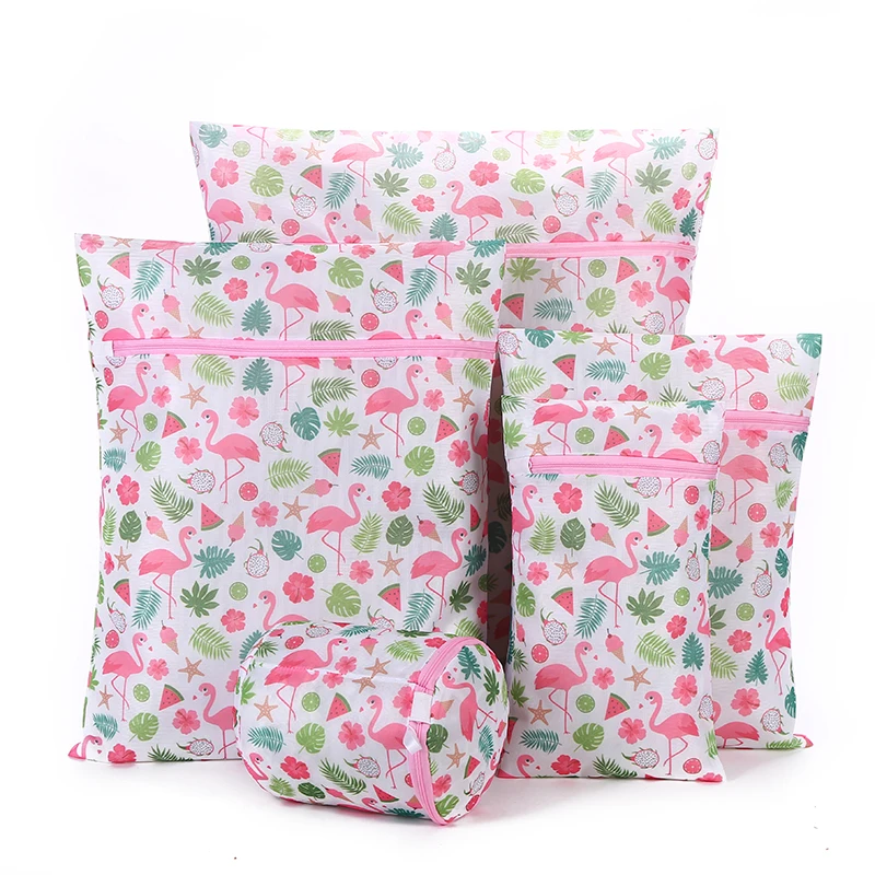 

Custom Laundry Bag 5 sets Polyester New Style Printing Fine Wash Fold Laundry Bags Set, Customized color