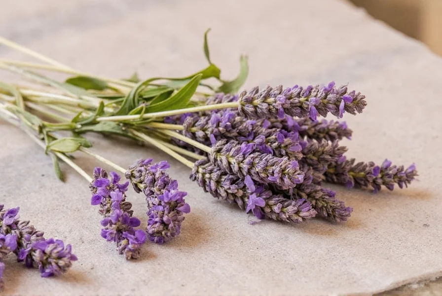 Cup of warm lavender tea with honey