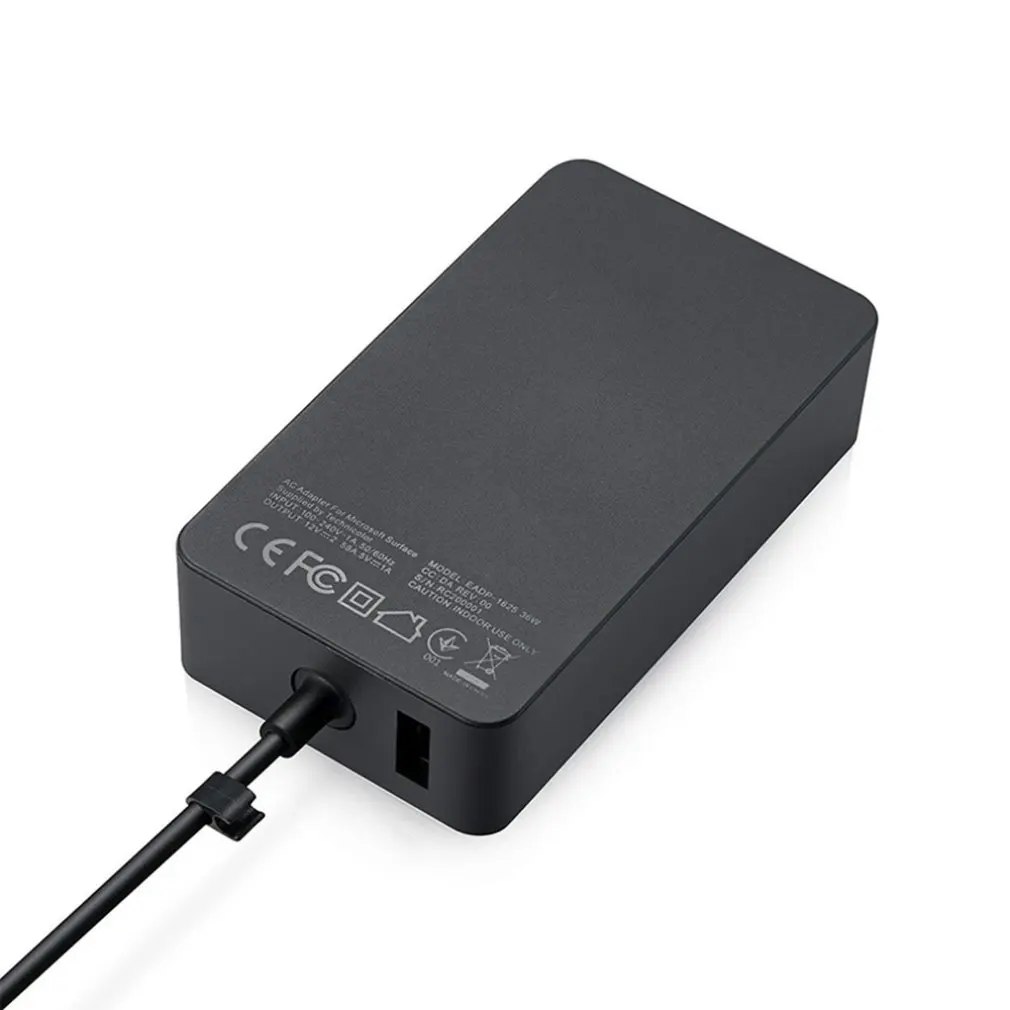 

New Product 2021 Popular Microsoft Book Charger For 65w 15v 4a With Usb Port Microsoft Pro 3/4/5 Laptop Adapter, Black