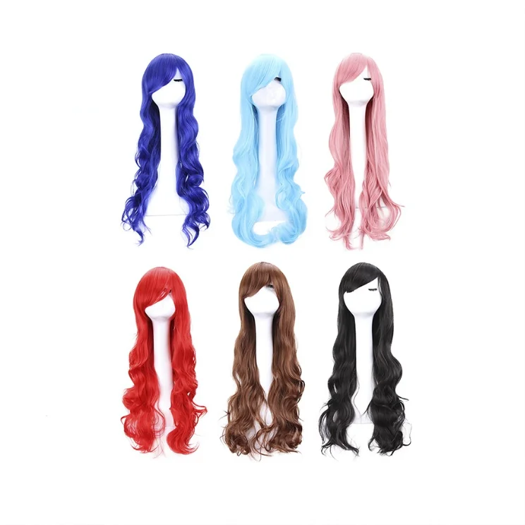 

Wig Full-head Wig Colorful Long Curly Hair Cosplay Wig Headgear For Women