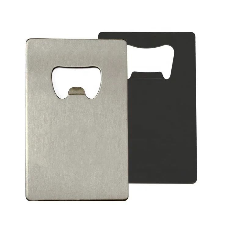 

Promotional Cheap Custom Size Steel Black Metal Bottle Opener Business Card, Spray paint color