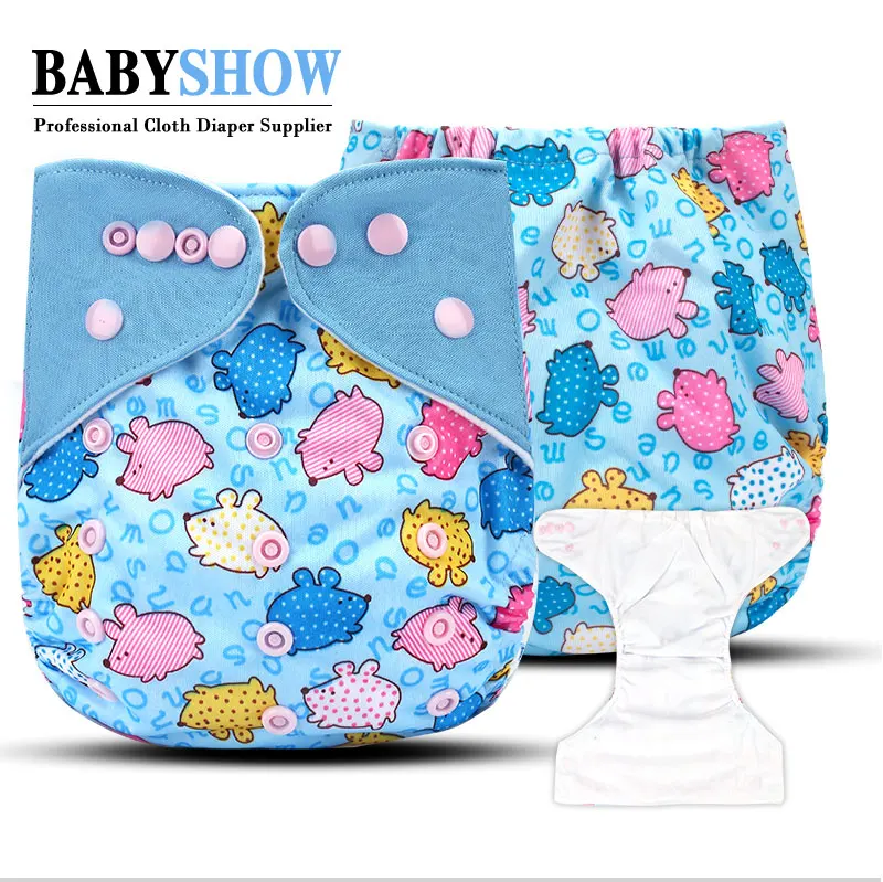 

PUL fabric oeko tex certificate double row closure baby nappy reusable cloth diaper, Printed