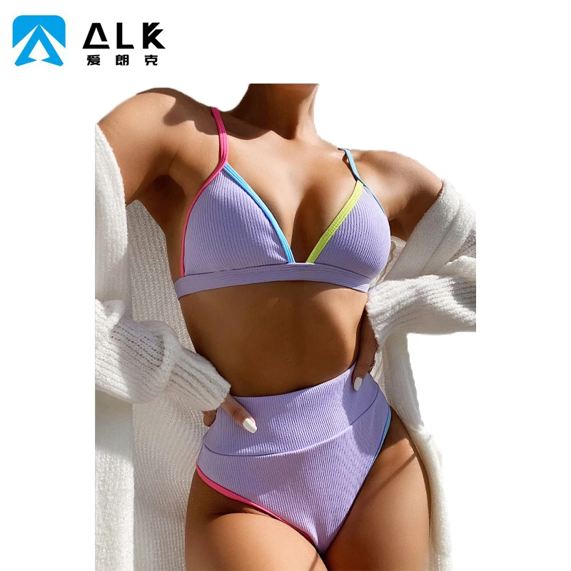 

Ailangke Women Swimwear Two Piece Tankini Set Bathing Suit Tummy Control Swimsuit Beachwear with Bikini Bottoms