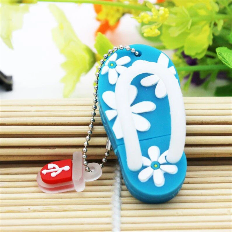 

Wholesale Cute Shoe Shape Slipper Usb Flash Drives Funny Usb Memory With Keychain