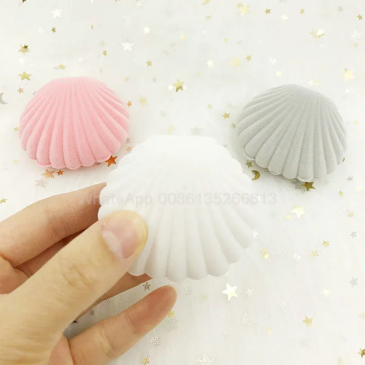 

25mm 5D Thick Mink Eyelash Colorful Sea Shell Shape Lash Case Custom Lashbox Packaging With Logo Reusable Natural Eyelashes