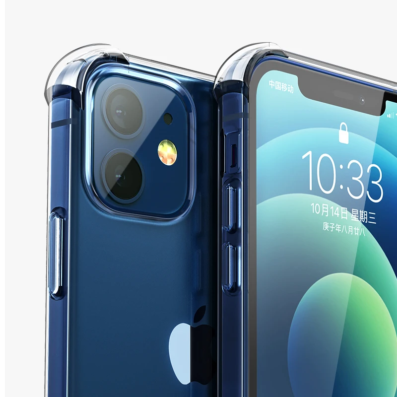 

Drop Shipping Shockproof Bumper Cell phone Custom Fudas ClearTransparent Case For Apple Iphone 11 12 13 Mini Pro Max, Muti color