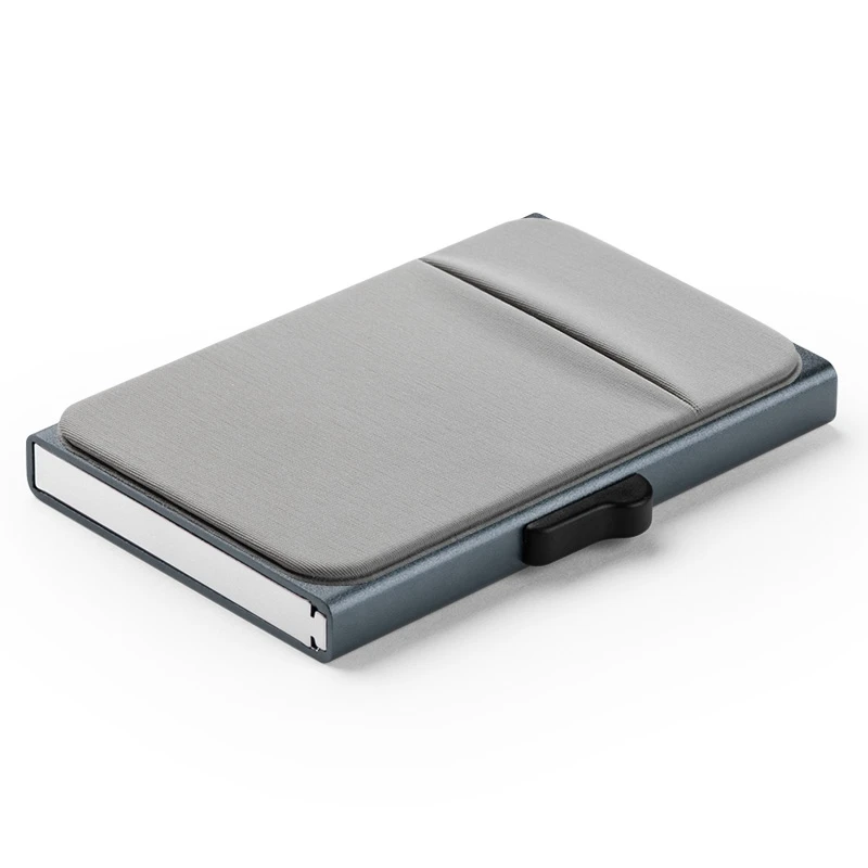 

Automatic Wallet Porta Tessere Uomo Card Holder Pop Up Slim Card Holder Wallets Men Rfid Aluminum, Black, grey