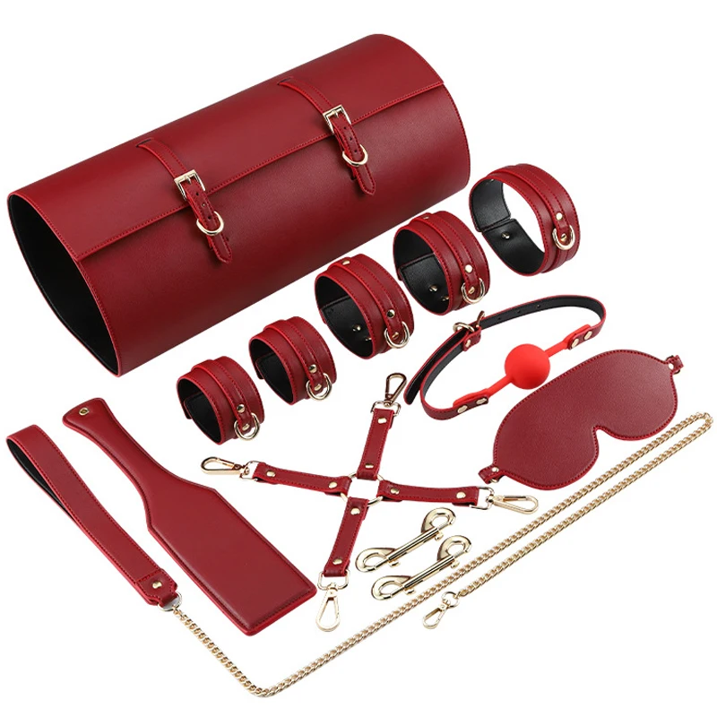 9pcs Pu Leather Slave Game Japanese Sm Sex Toy Bondage Set Bdsm Bondage Gear Buy Bondage Gear 