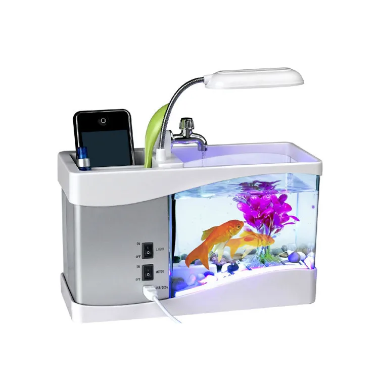

usb mini creative novelty gift household digital calendar time alarm clock LED small table lamp fish tank