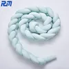 Soft Braided Plush Infant Crib Bumper Pads Knot for Girl and Boy Bed Sleep Bumper