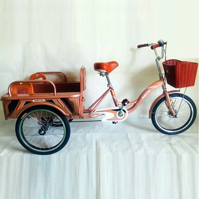 
20inch Folding three wheels steel folding tricycle with two seats cargo bike for agricultur/auto rickshaw sales 