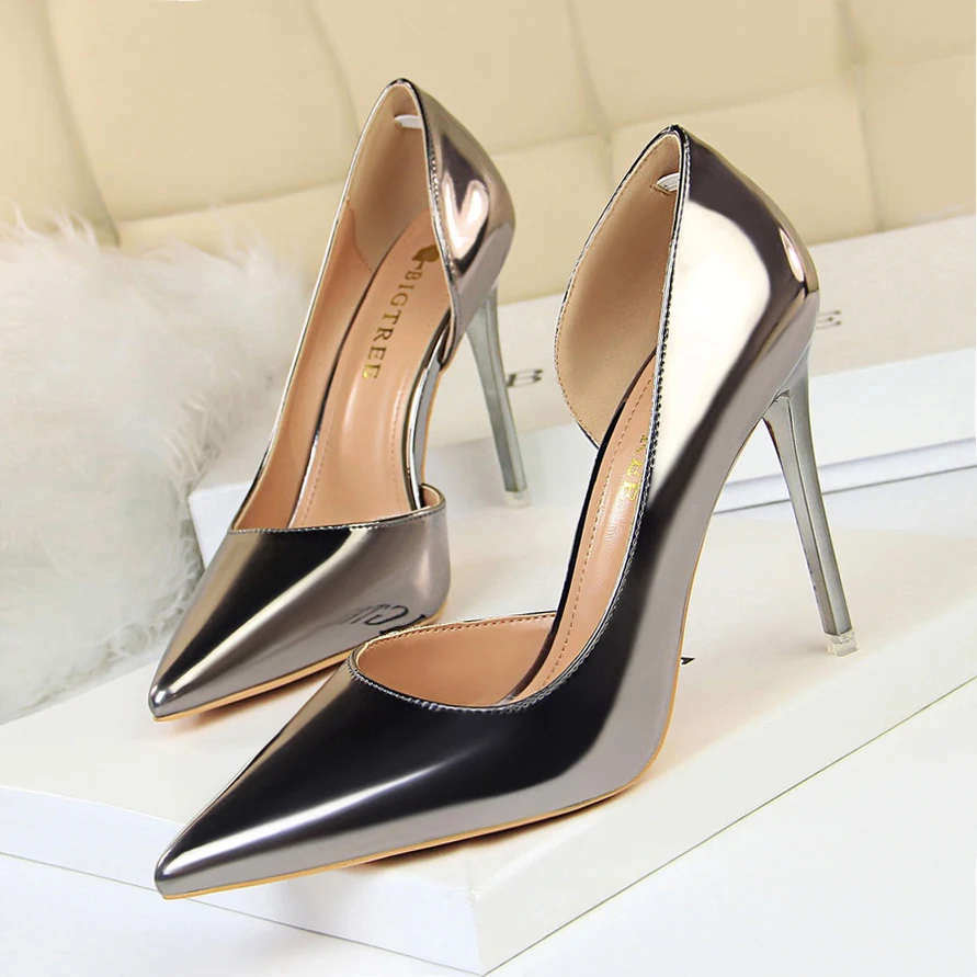 

Dropshipping pumps heel shoes sexy stiletto high heels shoes for women pointed toes pumps, Black/gold/silver/bronze/champagne