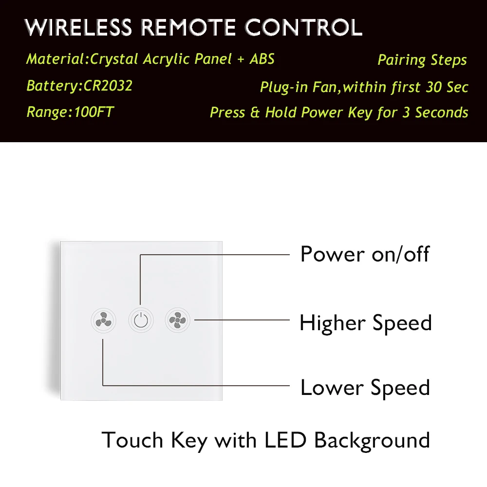 Vtronic 8'' In Exhaust Fan Wireless Remote Control Duct Fan For Indoor