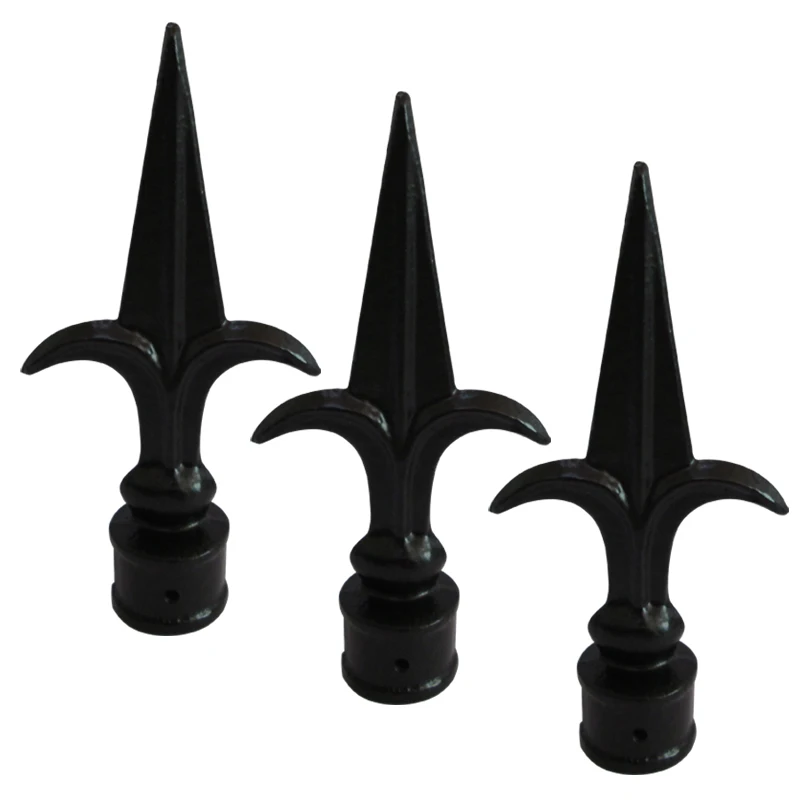 Classic Style Wrought Iron Curtain Rod With Finials And Rings And