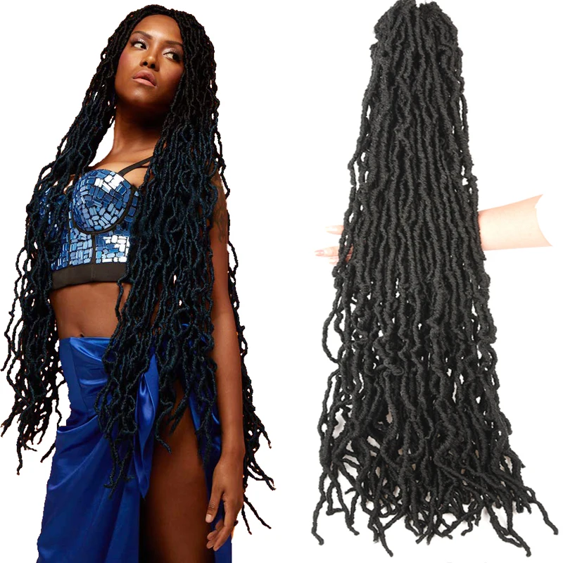 

Wholesale Loc Synthetic Braiding Curly 36 Soft Braids Color 350 24 inch Extensions Braided 36 inches Crochet Hair Nu Faux Locs